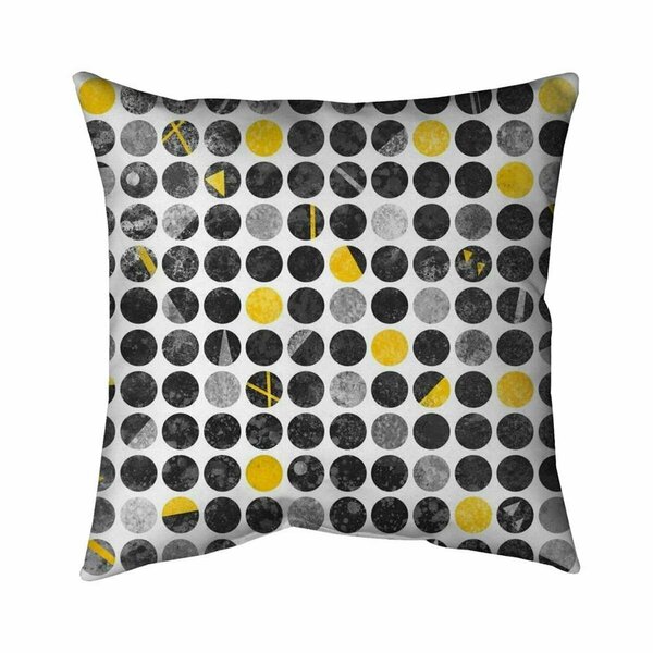 Fondo 20 x 20 in. Abstract Grunge Circles-Double Sided Print Indoor Pillow FO2794619